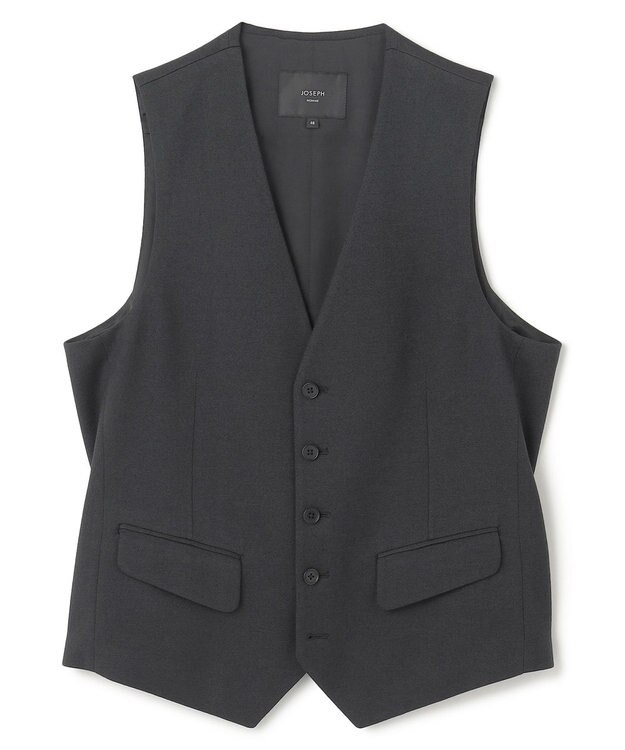 JOSEPH HOMME 【LEON 掲載】ウーステッドモックロディ ジレ グレー系1