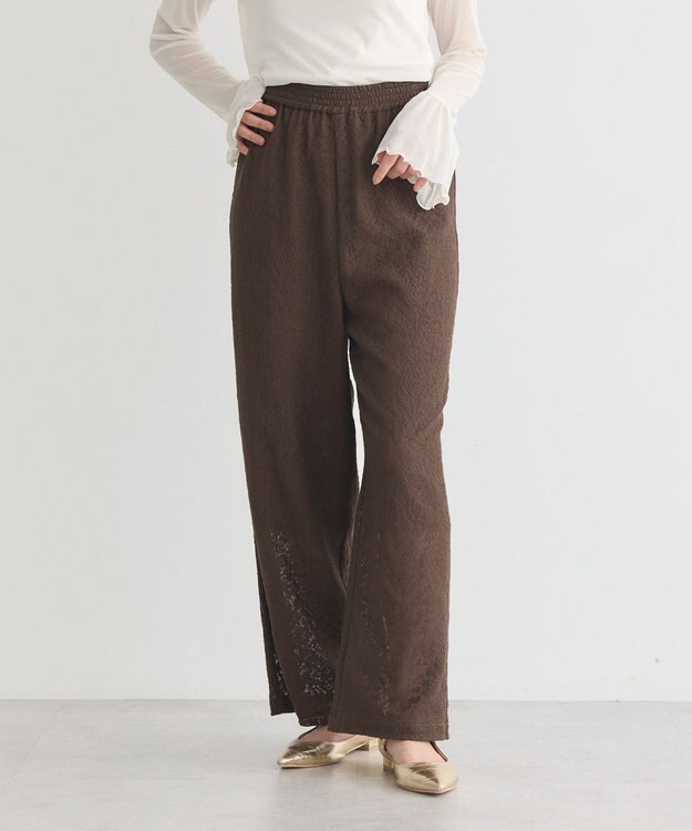earth music&ecology レースイージーパンツ Mocha