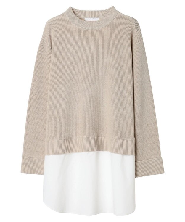 Green Parks ニットドッキングチュニック Light Beige