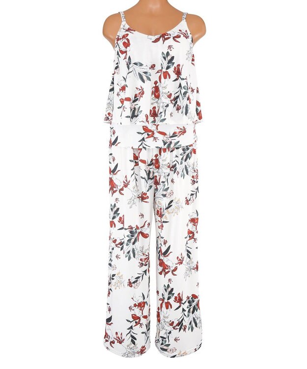 San-ai Resort（三愛水着楽園） 【SALE】ロングパンツセット水着　13L【Coral veil（コーラルヴェール）】 ホワイト