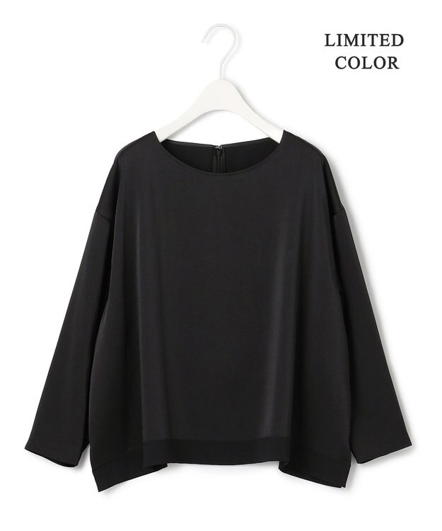 ICB 【WEB限定カラーあり・洗える】Calm プルオーバーブラウス ブラック系［WEB限定］