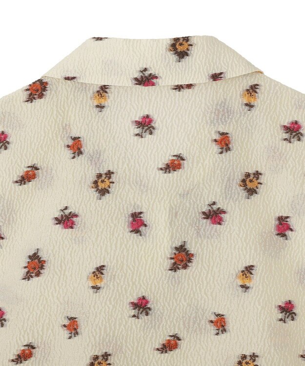 YECCA VECCA シアージャガードペプラムブラウス Ivory