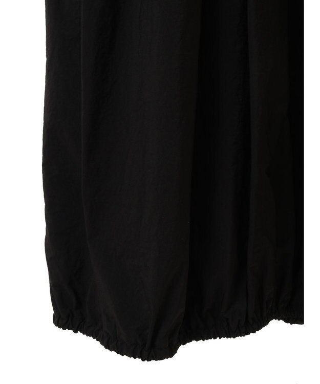 Green Parks ａ．異素材切り替えバルーンワンピース Charcoal Gray