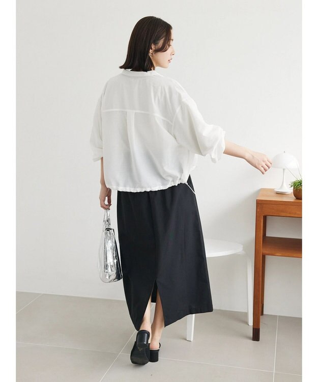 Green Parks シアーショート丈ブルゾン Off White