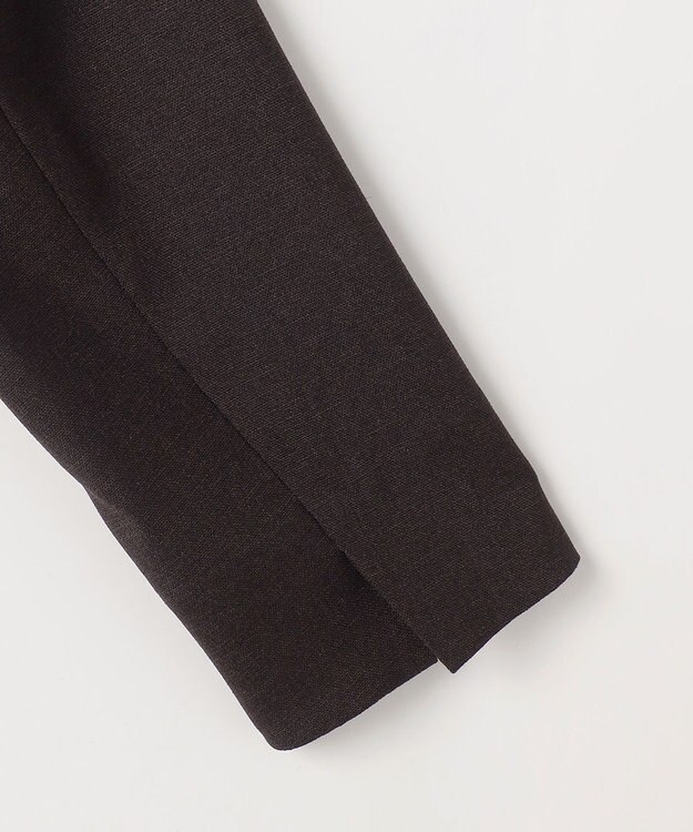 自由区 S 【セットアップ対応】リネンライクシンセティックショート ジャケット ダークブラウン