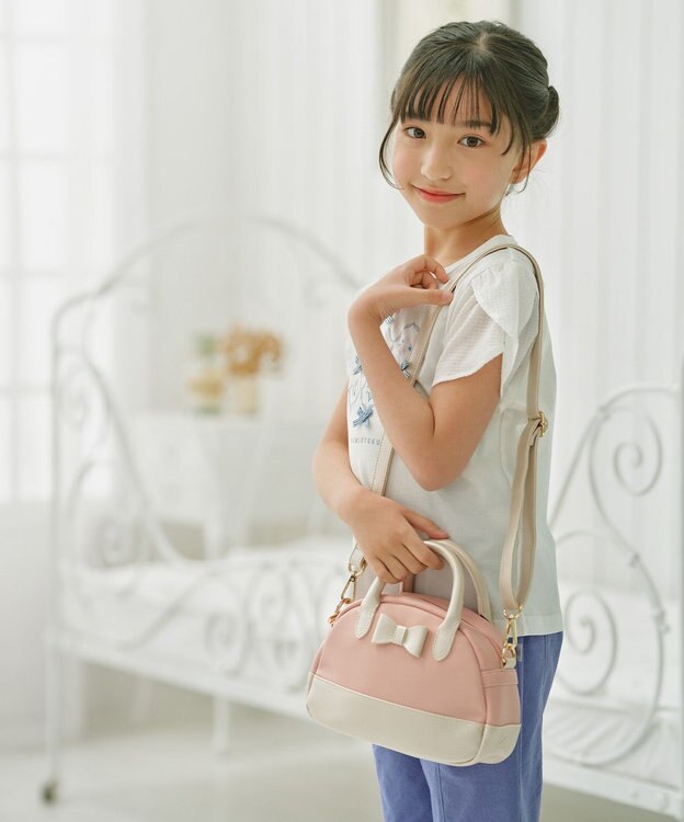 組曲 KIDS 【Fサイズ】ミニボストンバッグ ピンク系