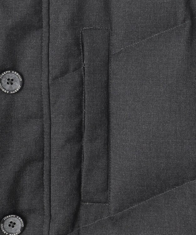 JOSEPH ABBOUD MOUNTAIN 【ECOファー/9ポケット/ホワイトグース/ユニセックス】ウールライクアウトドア ダウンコート グレー系