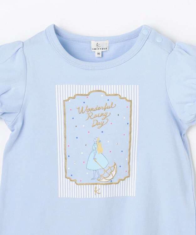 組曲 KIDS 【80-100㎝】 wonderful rainy day Tシャツ サックスブルー
