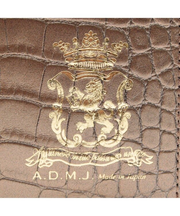 A.D.M.J. 【牛革】クロコ型押し/ロングウォレット ブロンズ