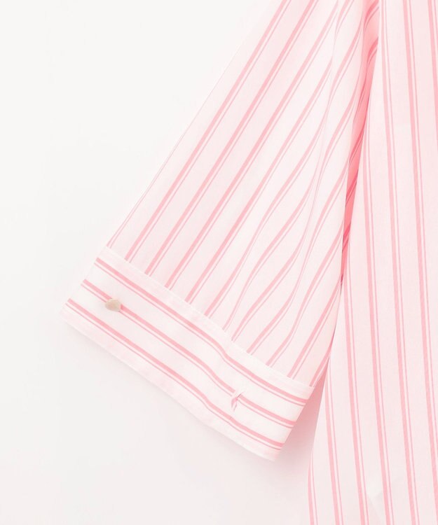 自由区 S 【洗える】SOMELOSテンセルスキッパー ブラウス オフ×ピンク