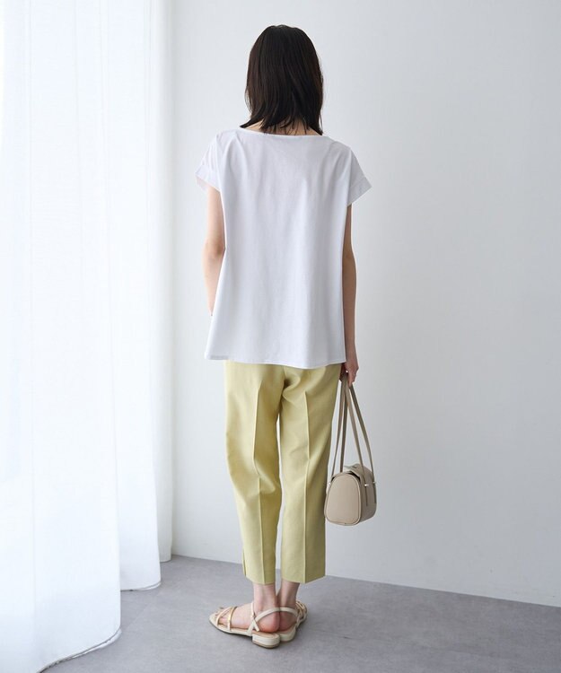 YECCA VECCA 【UVカット】サラサライージーテーパードパンツ Yellow