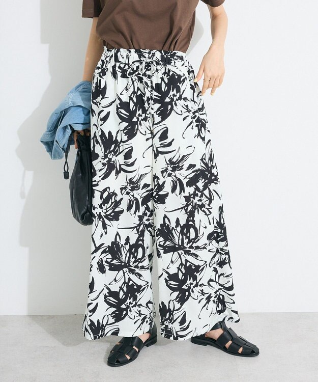 CRAFT STANDARD BOUTIQUE プリントイージーパンツ White