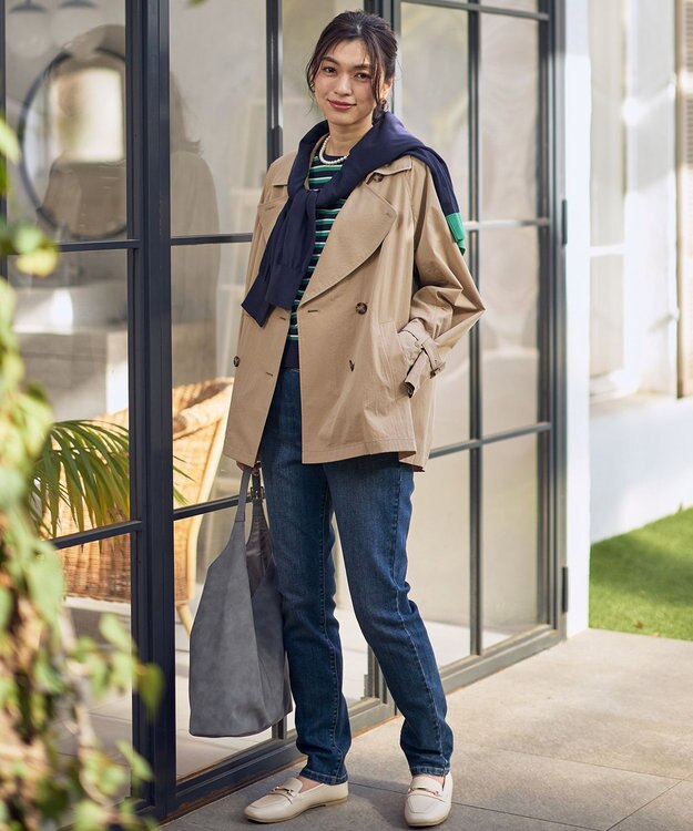 ANY ツインニットセット（ノースリーブニット＋カーディガン） ネイビー