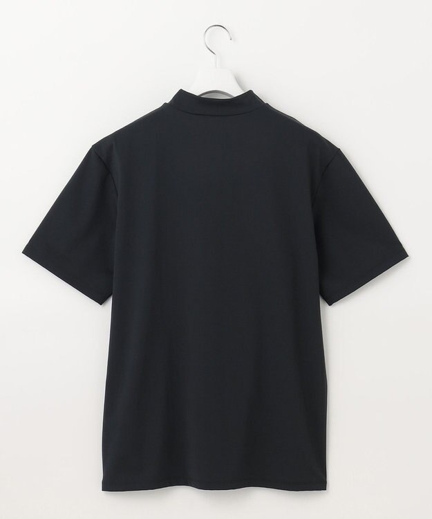 PW CIRCULUS 【MEN】【ストレッチ】ロゴ モックネック シャツ ブラック