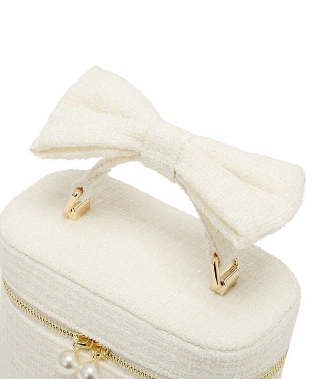 Maison de FLEUR ツイードキューブショルダーバッグ Ivory