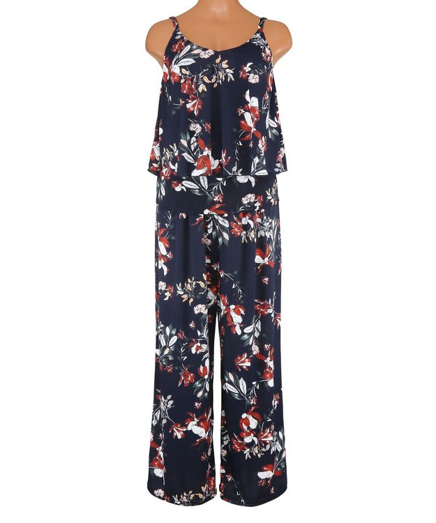 San-ai Resort（三愛水着楽園） 【SALE】ロングパンツセット水着　13L【Coral veil（コーラルヴェール）】 ネイビー