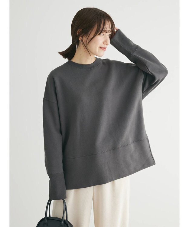 Green Parks Ｂｒｕｓｈｅｄ　センターシーム裏起毛プルオーバー Gray