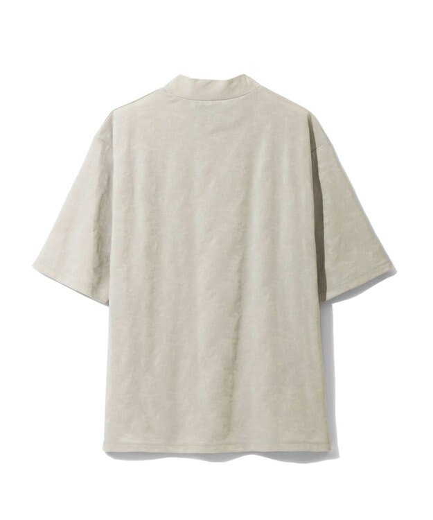 ZERO HALLIBURTON カモフラージュ柄 ジャガードモックネックシャツ ZHG-A4A 2a 82852 ゴルフウェア シルバーグレー