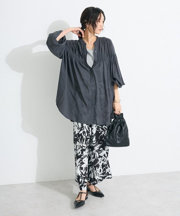 CRAFT STANDARD BOUTIQUE プリントイージーパンツ Black