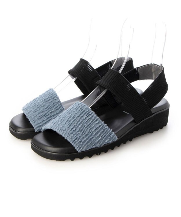 MODE ET JACOMO <D'ICI>【高機能】ダブルバンドフラットサンダル ブルーコンビ