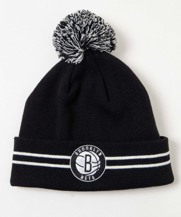 WEGO 【ユニセックス着用ITEM】別注NBA　ポンポンニットキャップ ブラック