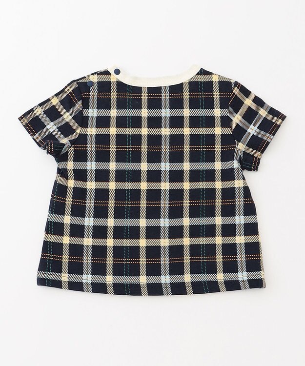 組曲 KIDS 【80-90cm】Check 半袖オーバーオール ネイビー系5