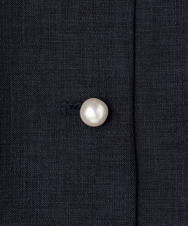 Feroux 【先行予約】パール釦ペプラムジャケット×スカート セットアップ ネイビー系