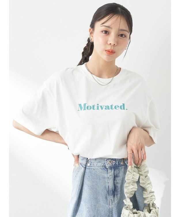 earth music&ecology ロゴソリッドＴシャツ Off White