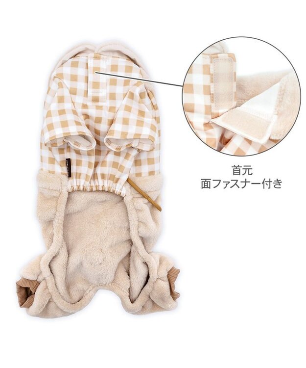 PET PARADISE ペットパラダイス くまちゃん チェックパンツ 小型犬 ベージュ