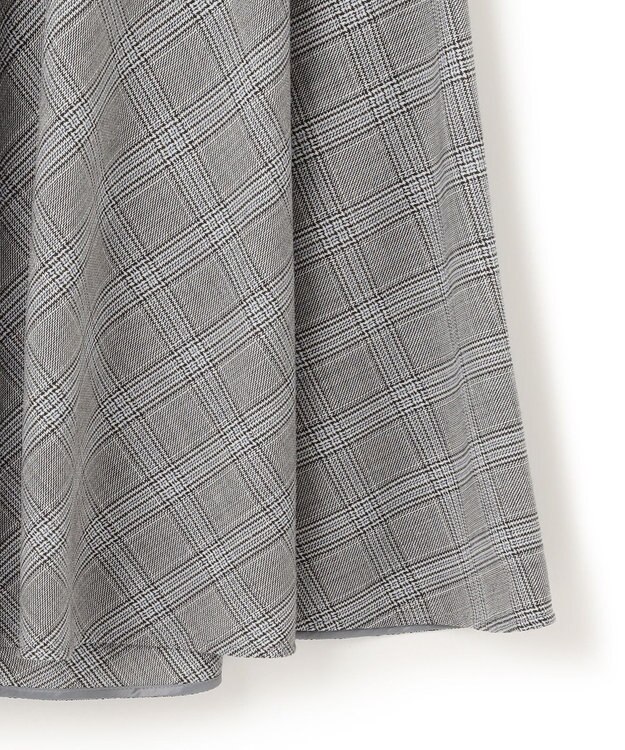 23区 L ポリエステルウール チェック スカート ライトグレー系3