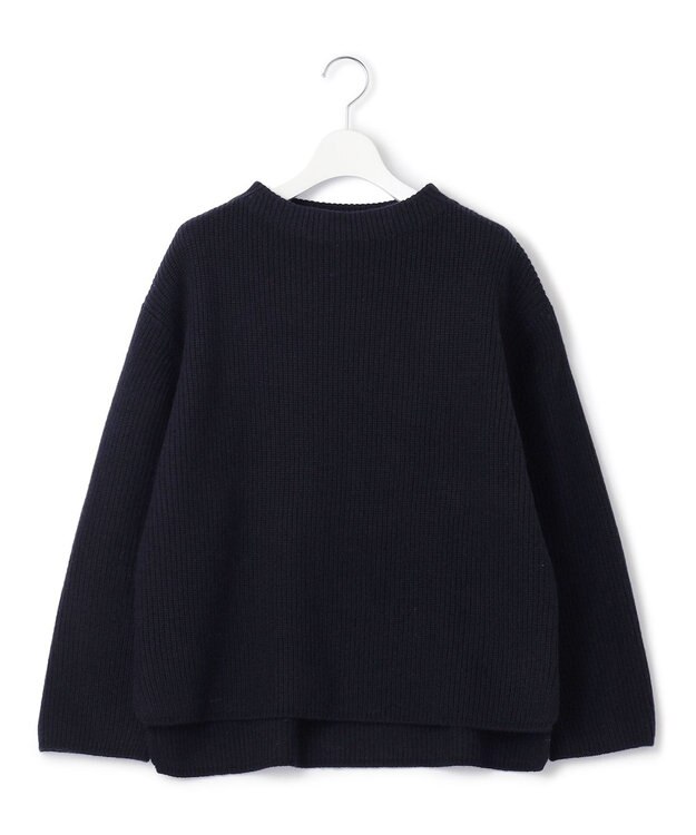 J.PRESS YORK STREET 【WOMEN】ウールカシミヤ ボトルネックショートニット ネイビー系