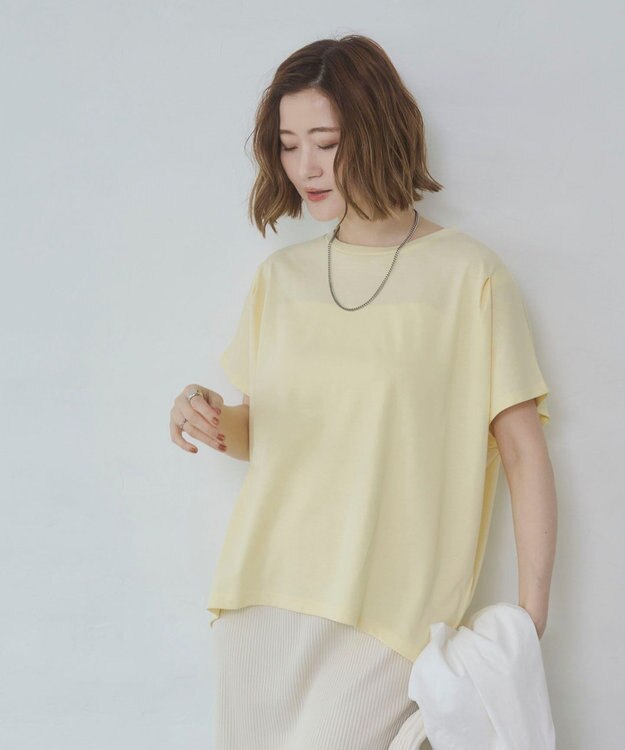 WEGO 【2026春夏新作】接触冷感フレンチスリーブT ライトイエロー