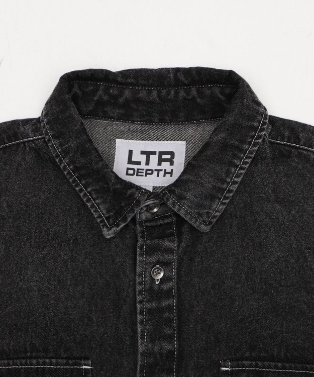 WEGO 【ユニセックス着用ITEM/MLサイズ展開】グラフィックデニムシャツ（LS） デニムブラックソノタ