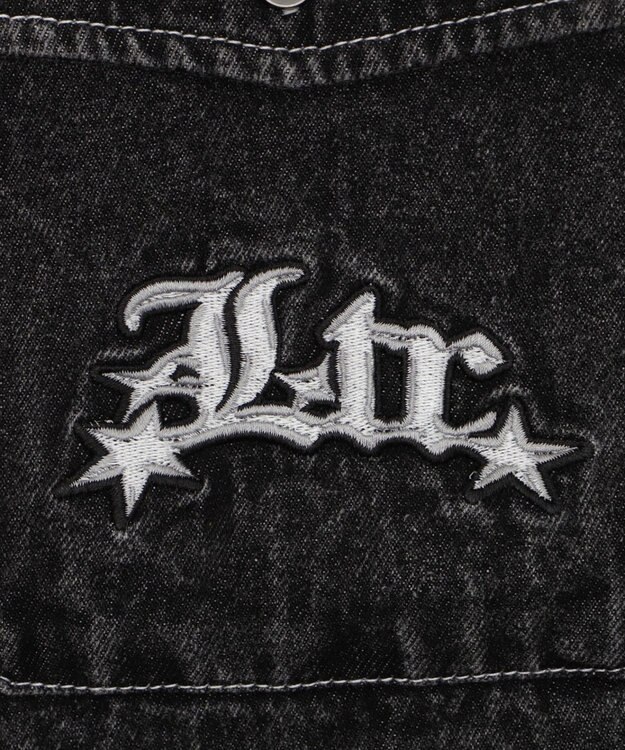 WEGO 【ユニセックス着用ITEM/MLサイズ展開】グラフィックデニムシャツ（LS） デニムブラックソノタ