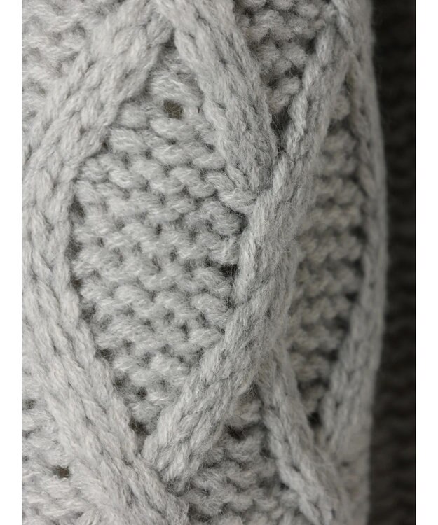 CRAFT STANDARD BOUTIQUE ケーブルニットドッキングスウェット Gray Mixture