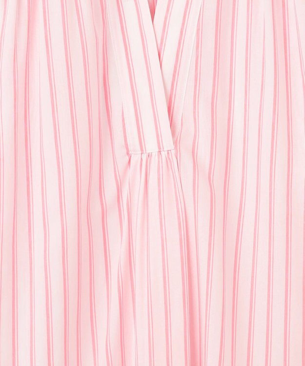 自由区 【洗える】SOMELOSテンセルスキッパー ブラウス オフ×ピンク