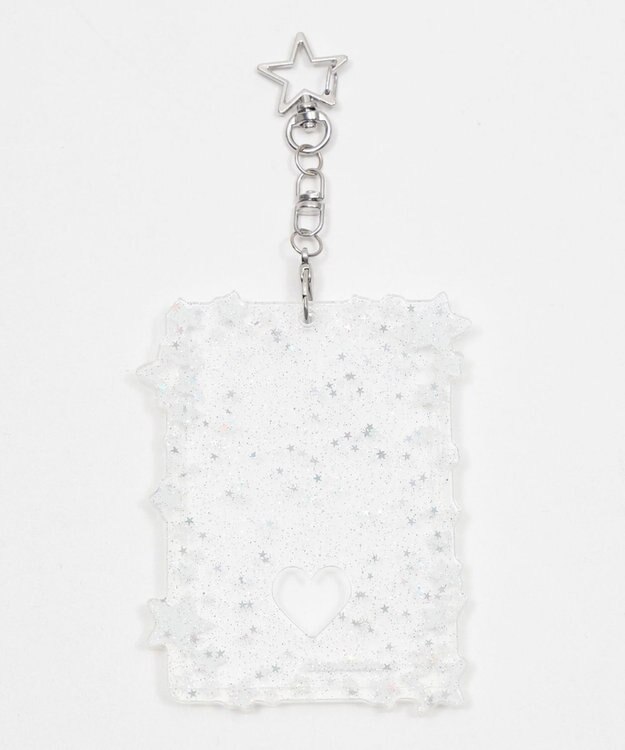 WEGO 【痛バ＆推し活】キラキラスターカードホルダーキーホルダー ホワイト