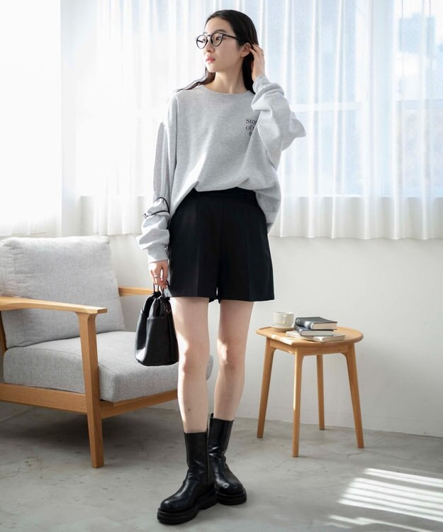 WEGO タックショートパンツ ブラック