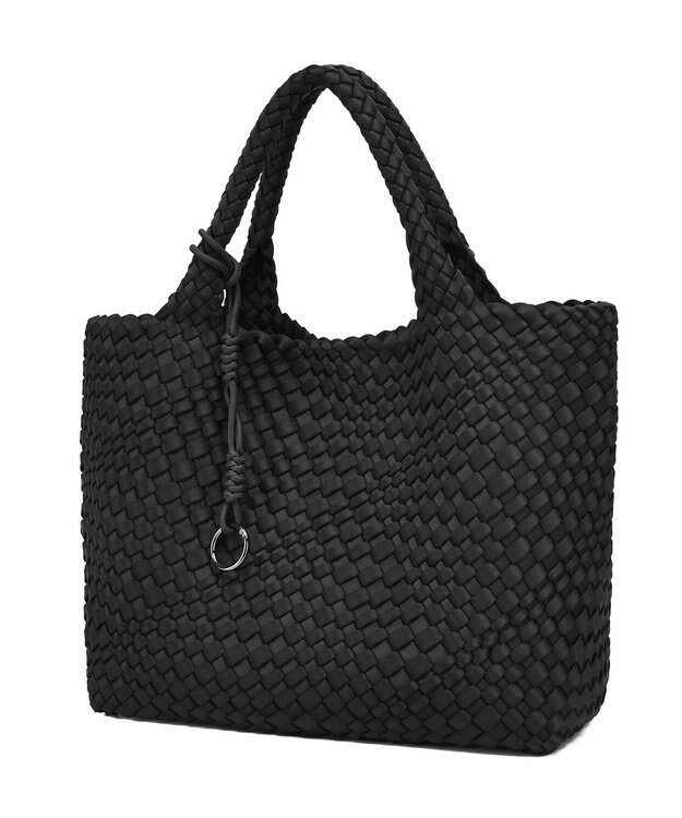 style code 【軽量・弱撥水素材】ネオプレーン　イントレチャート　トートバッグ A4 大容量 ブラック