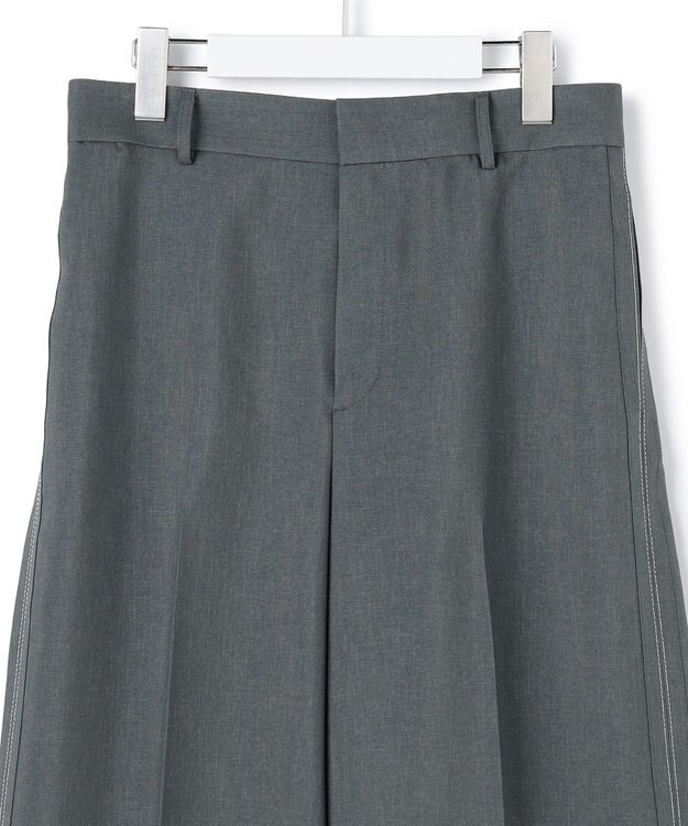 ICB 【WEB＆一部店舗限定】 SerikaWorsted ワイドストレートパンツ ミディアムグレー