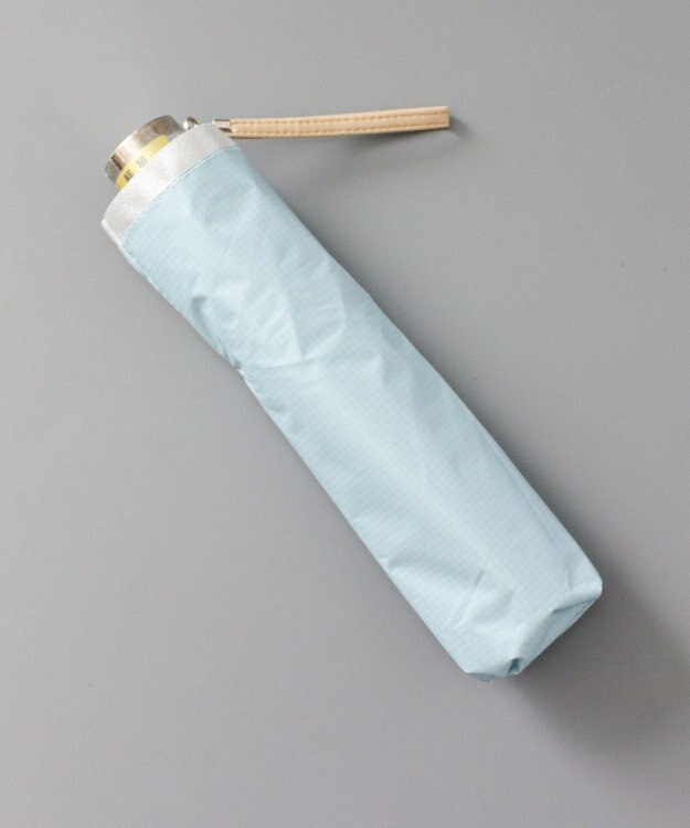 AURORA BLAO (ブラオ) 切り継ぎテープ柄 晴雨兼用傘 (折り畳み・ミニ) ブルー