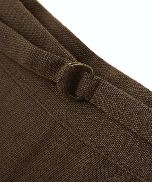 CRAFT STANDARD BOUTIQUE リネンライクラップ風スカート Brown