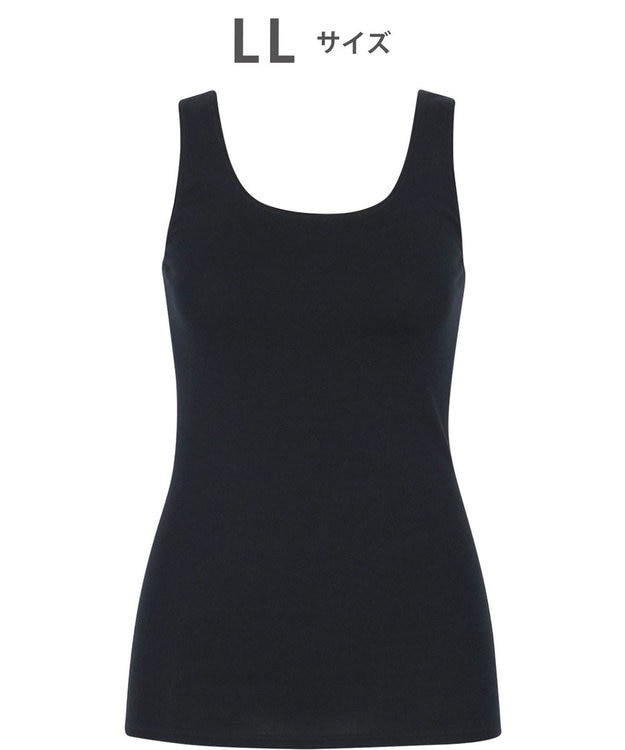WACOAL あったかインナー 【ふんわりあったか】 ノースリーブ 天綿オーガニックを使用 あたたかい ムレにくい しなやかでやわらかい レディース CLB610 /ワコール ブラック