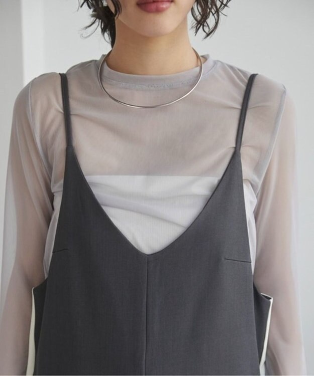 WEGO 【ANGIE VINTAGE】サイドラインサロペット グレー