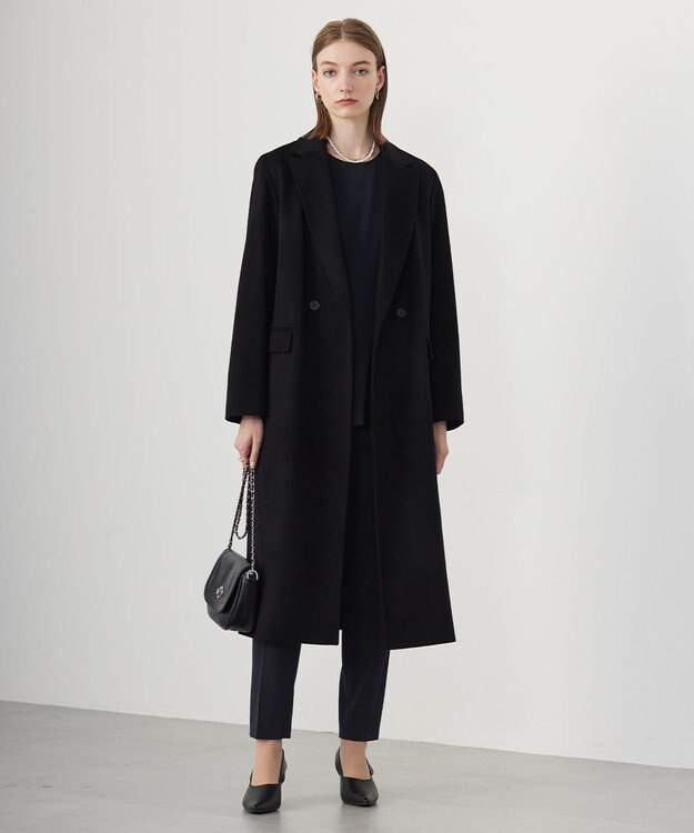 ICB L 【UVカット・防シワ・速乾・洗える】Fied タックデザインブラウス ネイビー系