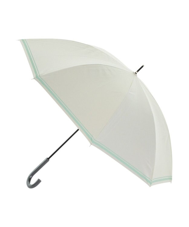 MOONBAT 晴雨兼用日傘 長傘 ランダムボーダー／遮光 遮熱 UV オフホワイト