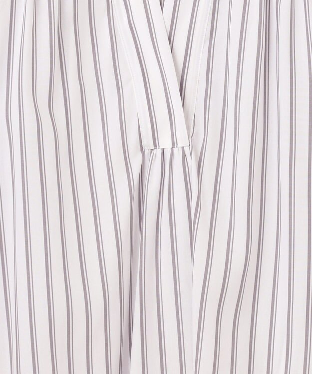 自由区 【洗える】SOMELOSテンセルスキッパー ブラウス オフ×スレート