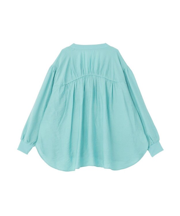 Green Parks リブドッキングシアーシャツ Blue