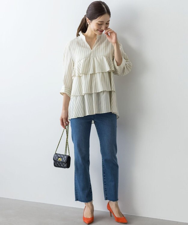 組曲 リヨセルシャーティングティアード ブラウス アイボリー系1