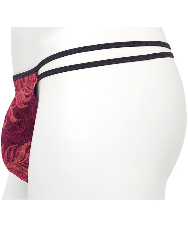 WACOAL MEN WACOAL MEN 【レースブリーフ】 Tバック ブリーフ 裏打ち付き(前身頃) 前閉じ レース 下着 メンズ WF1826 /ワコールメン レッド